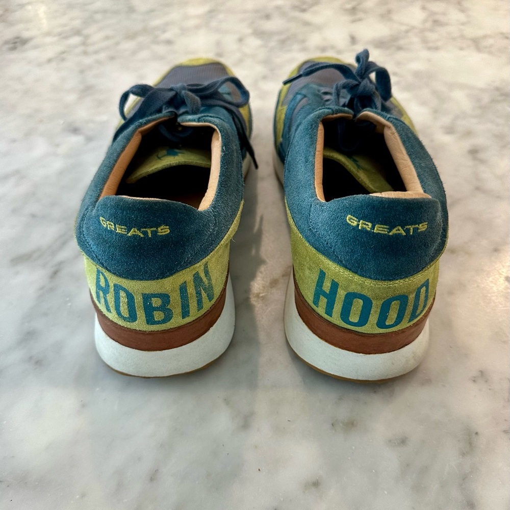 RARE! Greats x Robin Hood Green & Blue Suede Sneakers
